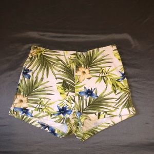cute tropical high waisted shorts from forever 21